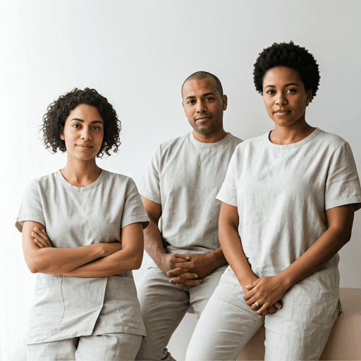 Professional portrait of a diverse team of wellness practitioners